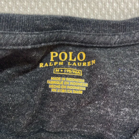Men’s dark gray Ralph Lauren Polo T-shirt - Picture 2 of 3
